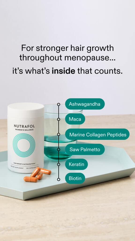 For stronger hair growth throughout menopause Nutrafol Ad Template