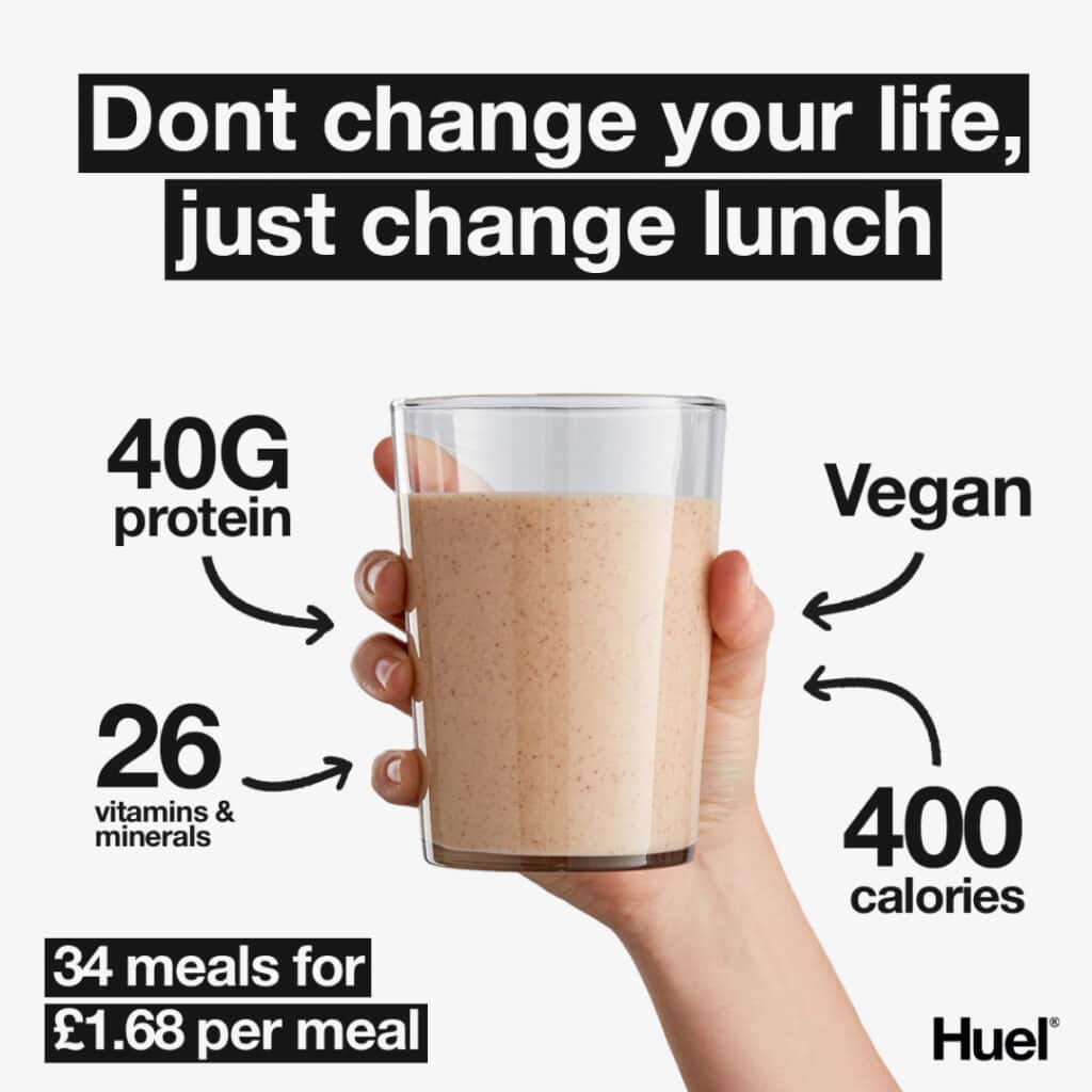 Don't change your life, just change lunch Huel Ad Template
