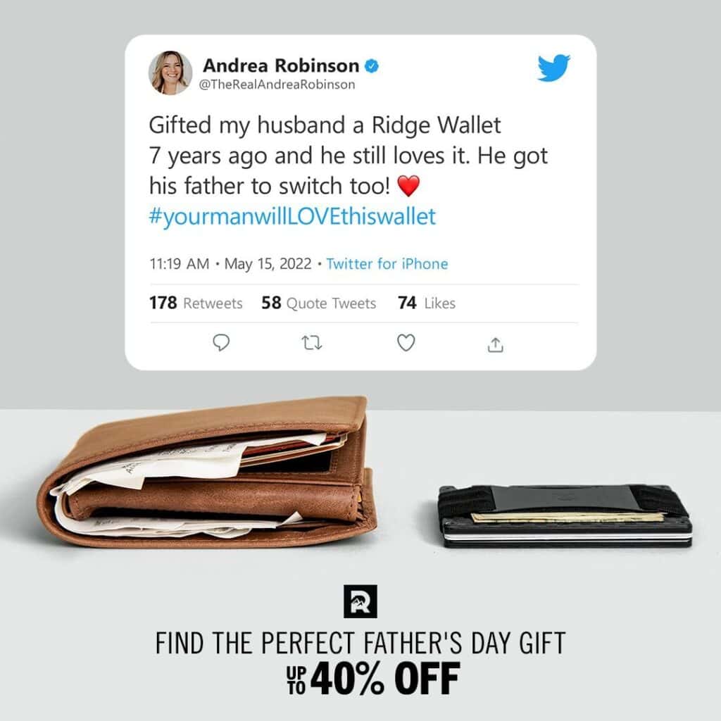 Perfect Father's Day gift Ridge Wallet Ad Template