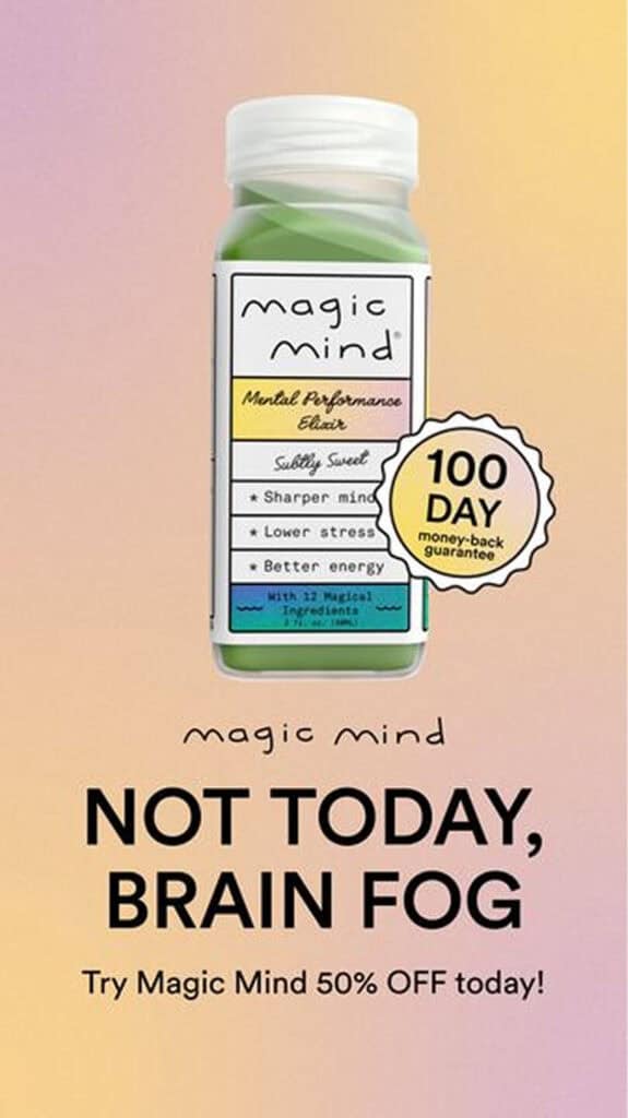 Not today, brain fog Magic Mind Mental Performance Elixir Ad Template