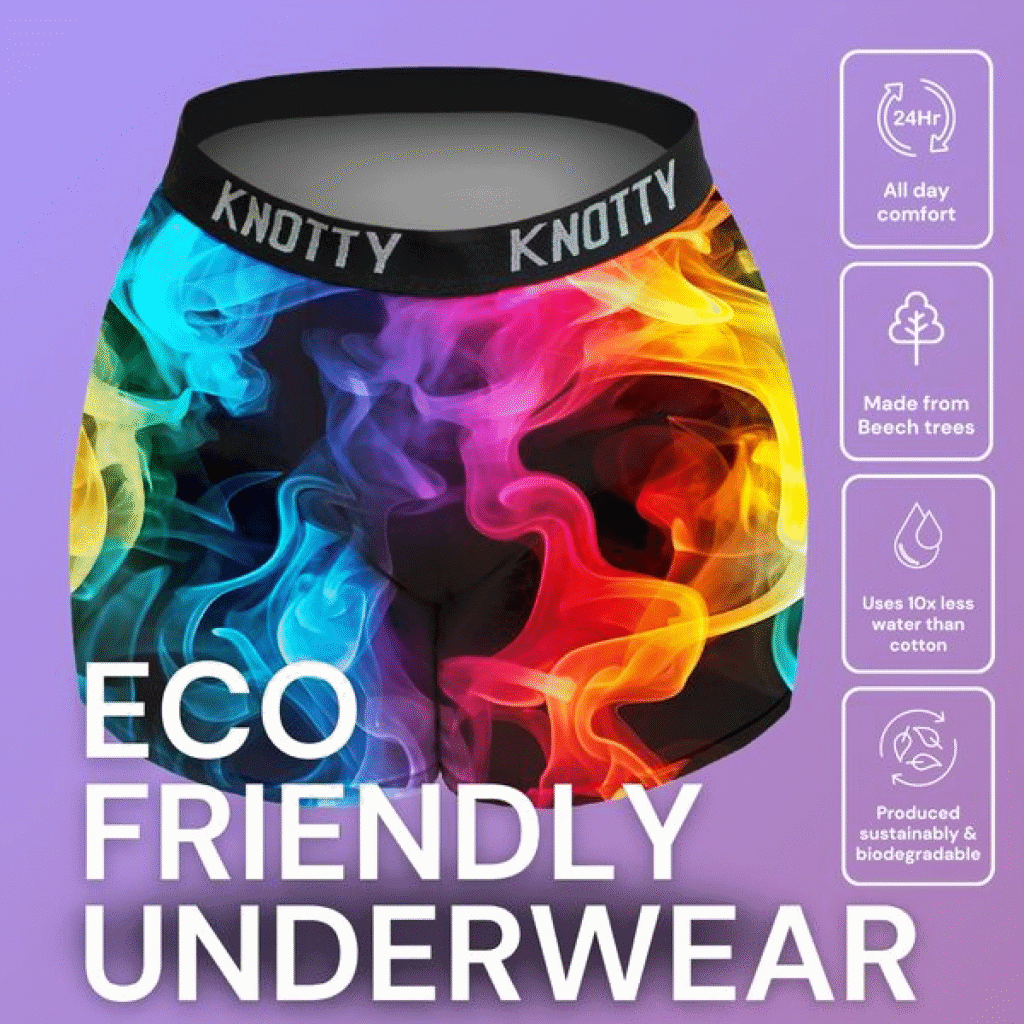 Eco Friendly Underwear Knotty Free Canva Ad Template