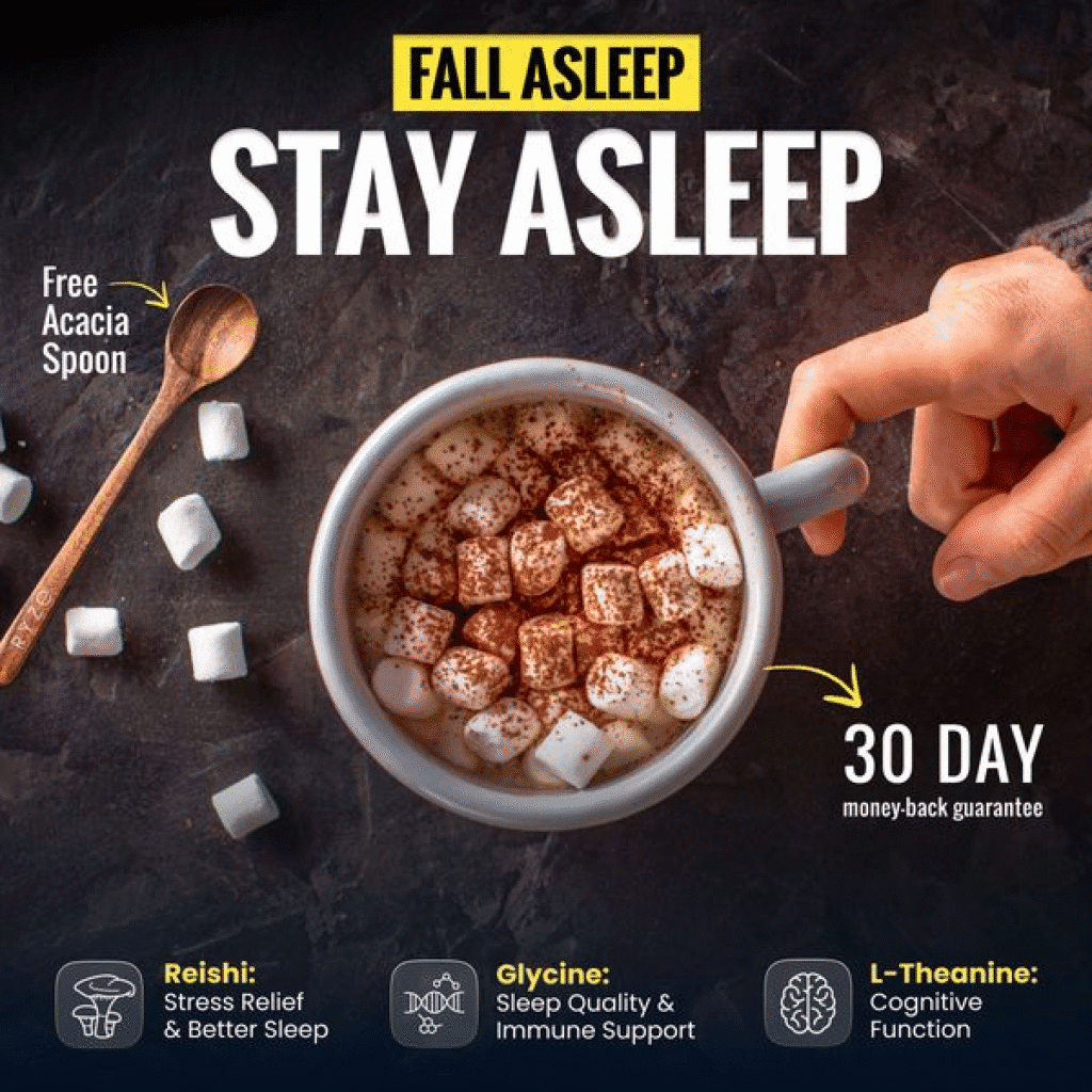 Fall asleep and stay asleep Ryze Free Static Ad Template