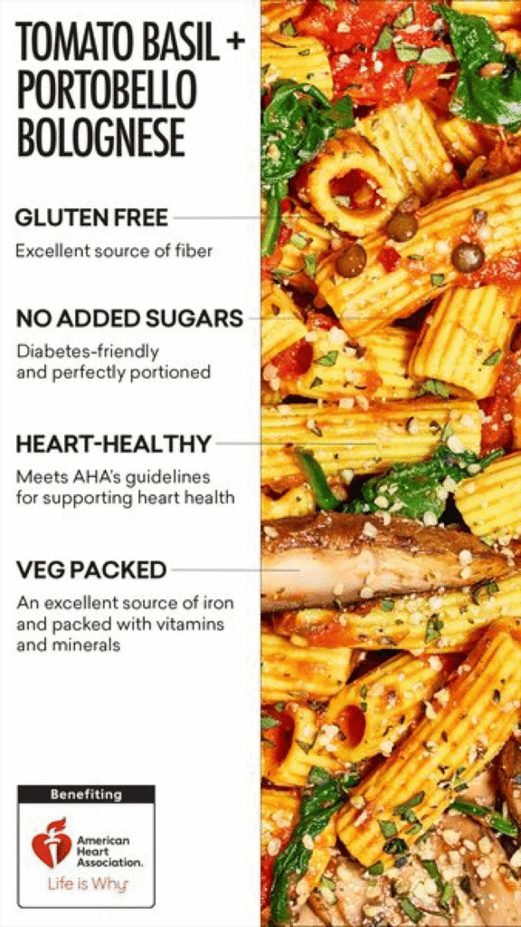 Tomato basil and portobello bolognese Daily Harvest Free Static Ad Template